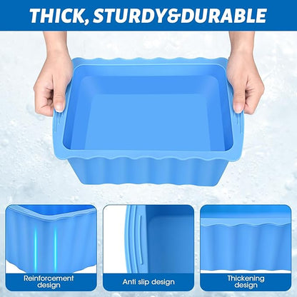 Large Ice Cube Molds, 4Pack 37LB Ice Block Molds Water Chiller for Cold Plunge, Ice Bath Chiller Silicone Ice Maker for Home, Reusable Ice Cube Trays for Cooler, Ice Bath Accessories
