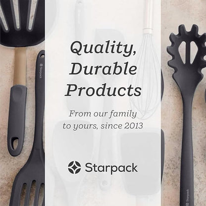 StarPack 'Scrape & Stir' Silicone Spatula Set (4 Pcs) - Heat Resistant 600F - Food Grade Kitchen Spatulas - Nonstick Baking & Cooking - Rubber Spatulas for Kitchen Use
