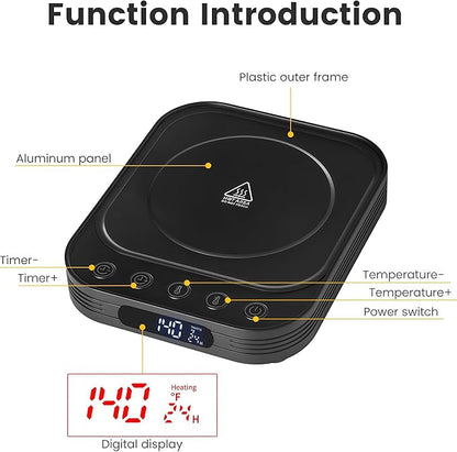Sourdough Starter Warmer Mat with 24H Timer & Memory Function, Precise 1°F Thermostat Control (70-140°F), Perfect Bread Fermentation Mat for Home Baking