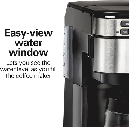 Hamilton Beach 12 Cup Programmable Coffee Maker, FrontFill™ Drip Coffee Maker