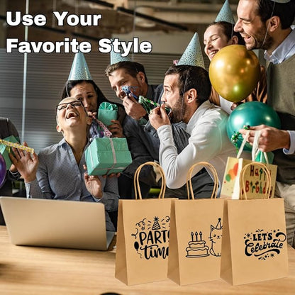 ASSUREPAK Earth Friendly Paper Bags - 60LB - 10"x5"x13" - 250 Bags - 90 GSM - Kraft/Natural - Gift Bags for Decorating, Birthdays & Events