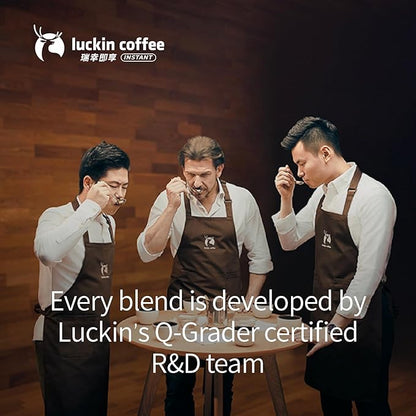 LUCKIN COFFEE Espresso Cold Brew Pods, (18 Count) Peel and Pour Pods Hot or Iced Instant Coffee Concentrate.
