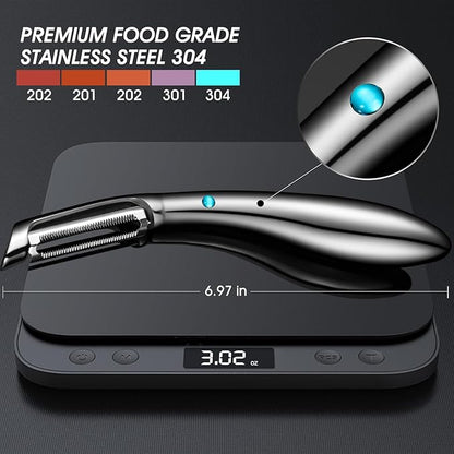 Ultra Sharp Vegetable Peeler for Kitchen - 10-Year No-Rust Fruit & Veggie Peeler, Potato Peeler Hand, Premium Stainless Steel I-Peeler for Apple, Carrot, Cucumber