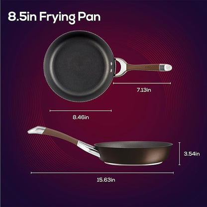 Circulon Symmetry Hard-Anodized Nonstick Frying Pan, 8.5-Inch, Chocolate