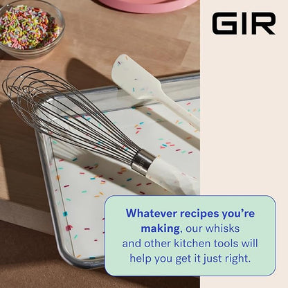 GIR: Get It Right Stainless Steel Whisk - 11 Inch, Studio White Whisker Tool - GIRWKU312SWT
