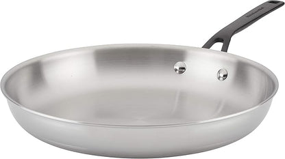 KitchenAid 5-Ply Clad Polished Stainless Steel Fry Pan/Skillet, 12.25 Inch