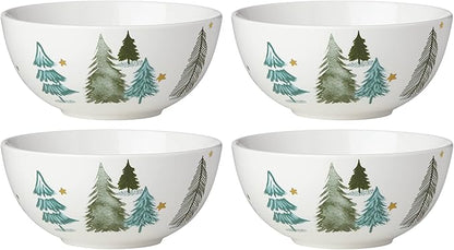 Lenox 893565 Balsam Lane 12-Piece Dinnerware Set, Green, Christmas, Holiday Hosting