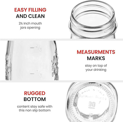 Bormioli Rocco Quattro Stagioni Bottle, 6.75 Oz - Glass Storage Jar with Airtight Twist Lid for Kitchen Organization, Pantry Canning, Homemade Gifts & Dry Food Storage - Made in Italy