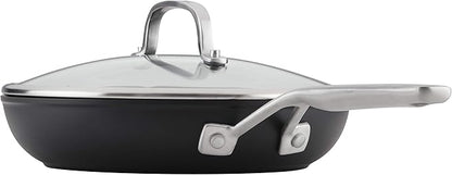 KitchenAid Hard Anodized Induction Nonstick Fry Pan/Skillet with Lid, 10 Inch, Matte Black