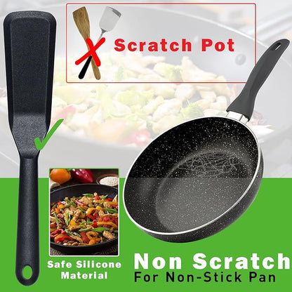 Egg Spatula is Heat Resistant Non-Stick Pancake Spatula - Silicone Spatula is used as Omlet Flipper for Cooking.