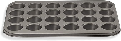 husMait Premium Quality Mini-Muffin Pan, Baking Sheet, and Cooling Rack. For Baking Mini Cupcakes, Muffins, Bite Size Tarts, Cookies. Non-Stick, Dishwasher Safe, Oven Safe (Muffin Pan)