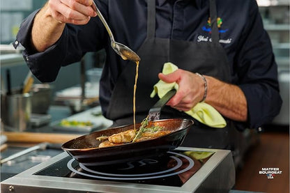 Matfer Bourgeat Black Carbon Steel Frying Pan, 15 3/4"