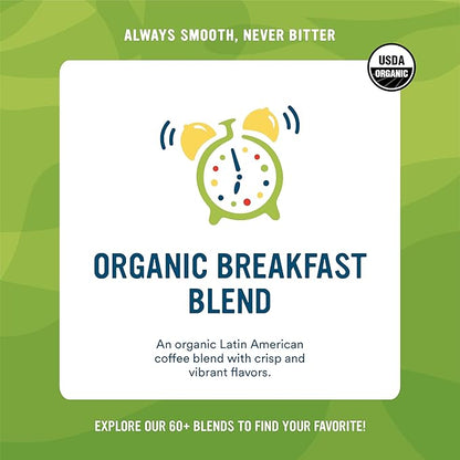 Cameron's Coffee Roasted Whole Bean Coffee, Organic Breakfast Blend, 4 Pound