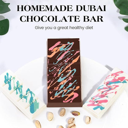 1 Pc Chocolate Bar Mold Deep Large Chocolate Molds Silicone Break Apart Thick Silicone Molds for Candy Bar (5 Snap）