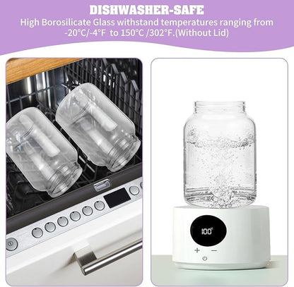 Glass Jar with Lids 40 oz,Candy Jar Glass Cookie jar with Airtight Screw Lid Borosilicate Glass Food Storage Canister Containers for Spice Ground Nut Pasta Sugar Tea