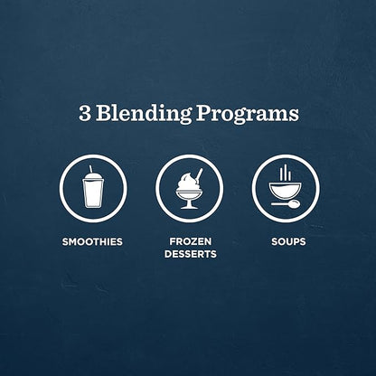 Vitamix Ascent Series X2 Blender with Three Blending Programs, Self-Cleaning Program, Professional-Grade Blender for Smoothies, Soups and More, Stainless-Steel Blades, 48 Oz Container, Midnight Blue