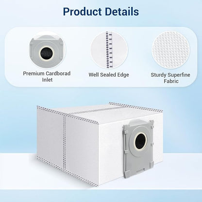 14Pcs Activated Dust Bags,Compatible with Ecovacs Deebot X8 Pro Omni/T50 Pro Omni/T80 Omni/X9 Pro Omni/Yeedi S14 Plus Robot Vacuum, 3.5L Large Capacity Disposable Replacement Bag