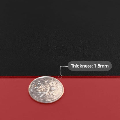 Leather Desk Mat,1.8mm Thick,17x48 Inch Desk Cover,Desk Protector Mat,Dresser Cover Top,Leather Table Cover,Side Table Cover,Office Desk Cover,Office Table Cover(Black+Wine Red,17x48)