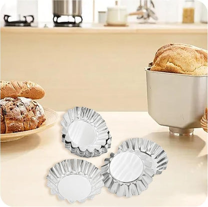 pson 20Pcs 2.75 Inch Egg Tart Molds, Non-Stick Aluminum Mini Tart Pans for Baking Tarts, Pies, Cupcakes, Muffins, Pudding, and Desserts