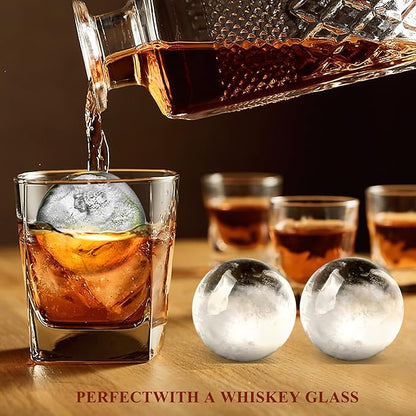 Round Ice Cube Mold,1.8 INCH x 8,Ice Ball Maker Mold | Round Ice Cube Trays for Freezer,Whiskey Ice Cubes Mold,Circle Ice Cube Tray with Lid,Ice Trays Ice molds for Whiskey,Cocktails,Coffee
