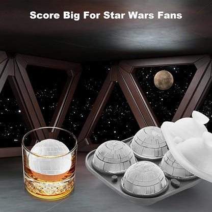 Nax Caki 3D Sphere Ice Cube Molds, Large Silicone Fun Shapes Gifts for Men Women, Whiskey Ice Cube Mold for Cocktails, Bourbon,Brandy, Whiskey Gifts for Men