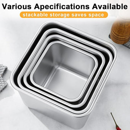 YUPER Stainless Steel Food Containers, Meal Prep Containers, Bacon Cheese Sandwich Container for Refrigerator, Stainless Steel Containers with Airtight Lids, 3 Pack (17+27+33OZ)
