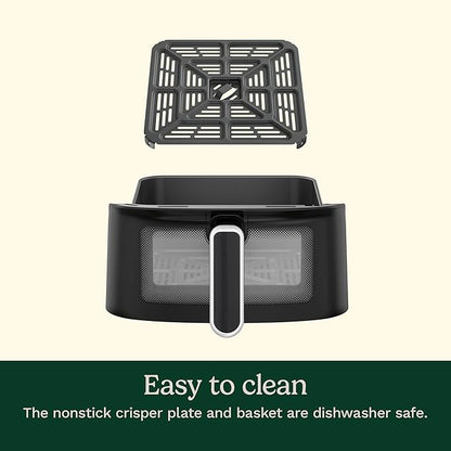 Cuisinart Air Fryer, 6-Quart Basket Large Fryer with 5 Cooking Functions to Roast, Bake, Broil, Air Fry and Keep Warm, 5 Airfryer Presets, Dishwasher-Safe Parts, AIR-200, Stainless Steel & Black