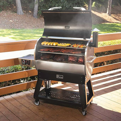 recteq Pellet Grill Smoker - Flagship 1600, Wood Pellet Smoker, BBQ, Wi-Fi Smart Grill, 1600 Sq. In. Cook Space, 40 lbs Hopper, Grilling Basics Bundle