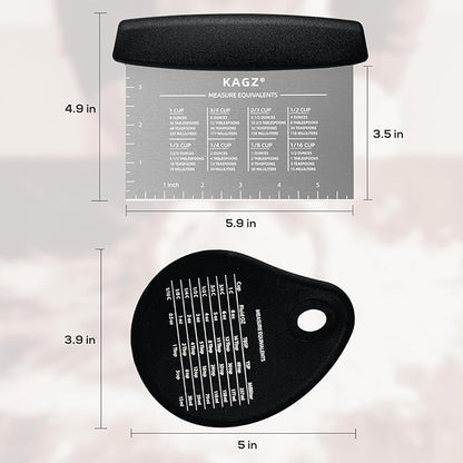 Bench Scraper & Chopper - Multifunctional Dough Scraper with Silicone Bowl Scraper, Sturdy Stainless Steel Dough Cutter for Baking, Pastry Cutter for Bread Pizza Cake with Measuring Scale