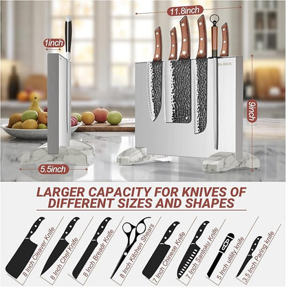 Magnetic Knife Holder, Magnetic Knife Block without Knives, Strong Double Sided Magnet Knife Storage Strip for Kitchen Counter