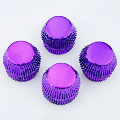 Gifbera Metallic Purple Foil Mini Cupcake Liners Muffin Cups, 300-Count