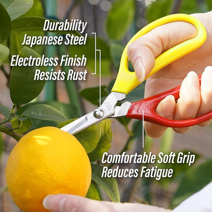 SUIZAN Trimming Scissors 6” - Professional Japanese Garden Plant Herb Buds Flower Shears Gardening Tools