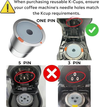 Reusable k Cups for keurig 2.0 1.0,Universal stainless steel Refillable k Cups Filter Use for Keurig all most of coffee Makers brewers(4pack)…