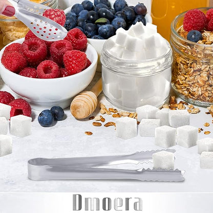 24 Pack Premium Small Serving Tongs,Dmoera Mini Stainless Steel Appetizer Tongs, 5 Inch(12.7cm)