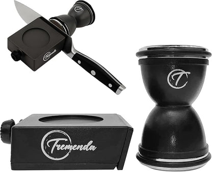 Tremenda Diamond Rolling Knife Sharpener Set – Manual Sharpening Tool with 4-Angle System – Portable Sharpener for Kitchen, Chef, and Pocket Knives