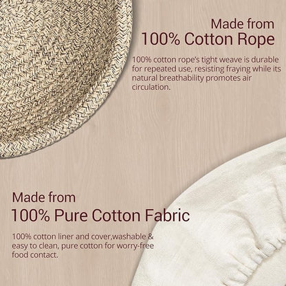 Sourdough Bread Baking Supplies - 9" Round & 10" Oval Banneton Bread Proofing Baskets with Washable Liners and Covers for Artisan Homemade Bread