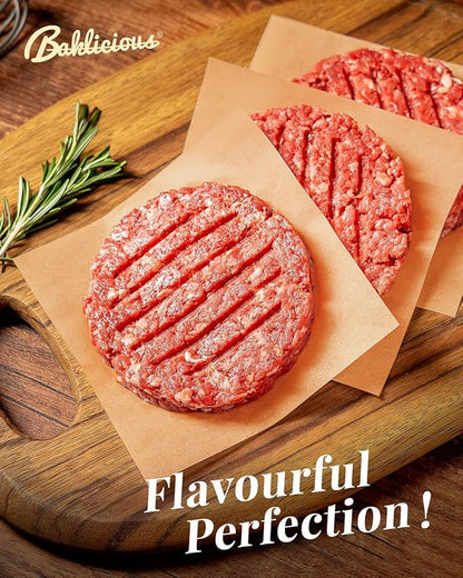 Baklicious 1100Pcs 5.5x5.5" Patty Paper - Elevate Burger Experience! Unbleached, Non-Stick Squares for Perfect Patties, Cookies, Food Storage, Sweet Candies Wrapping!
