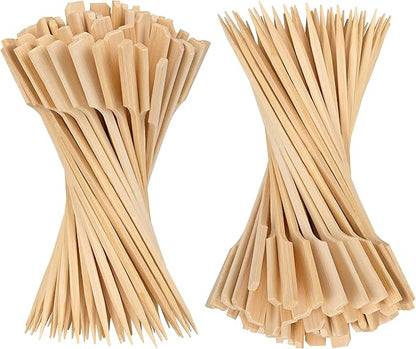 3.5 Inch Bamboo Skewers, 300 PCS Bamboo Paddle Wood Picks, Toothpicks for Appetizers, Cocktail Picks for Drinks, Food Picks, BBQ, Sandwich, Barbecue Snacks.