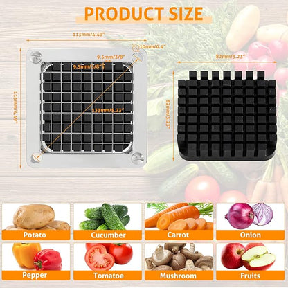 WICHEMI Replacement Blades 3/8" - Commercial Vegetable Chopper & Dicer, Stainless Steel, Onion & Tomato Cutter (2 Pack)