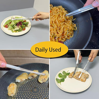 JETKONG 2 Pieces Long Food Tweezers Kitchen Tweezer Tong Chopsticks Tongs Stainless Steel Kitchen Cooking Forceps