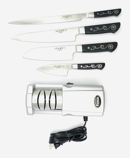 Premium Knife Sharpener Bundle Deal with Martin Yan's Chef Knife