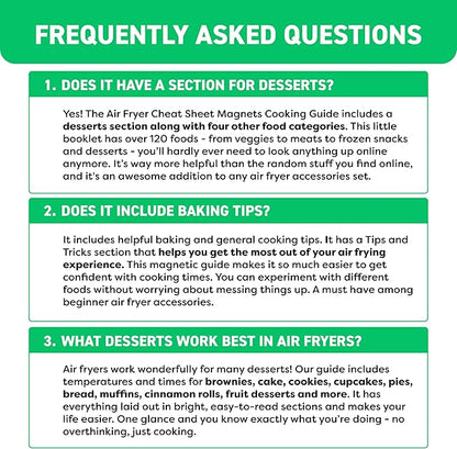 Air Fryer Cheat Sheet Magnets Cooking Guide Booklet - Air Fryer Cookbooks - Air Fryer Liners - Air Fryers Kitchen Gifts Gadgets 2025 and 2026 - Air Fryer Accessories - Air Fryer Cooking Guide