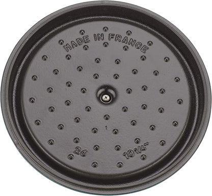 STAUB Cast Iron 5.5-qt Round Cocotte, Serves 5-6, Made in France, Turquoise
