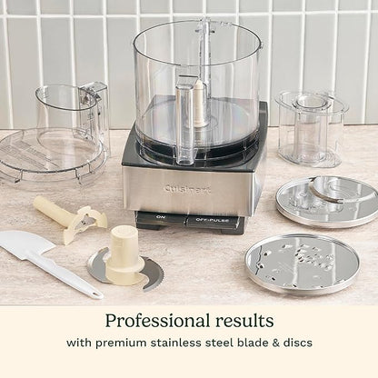 Cuisinart Food Processor, 14-Cup Vegetable Food Chopper for Mincing, Dicing, Shredding, Puree & Kneading Dough, 720-Watt Motor, Stainless Steel, DFP-14BCNY