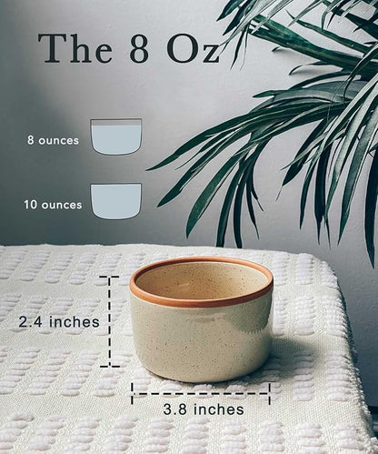 Mora Ceramic Ramekins - 8oz, Set of 6 - Small Oven Safe Baking Dishes/Cups - For Personal Pudding, Creme Brulee, Souffle, Serving Dip, Custard, Ice Cream - Single Mini Bowls - Assorted Neutrals