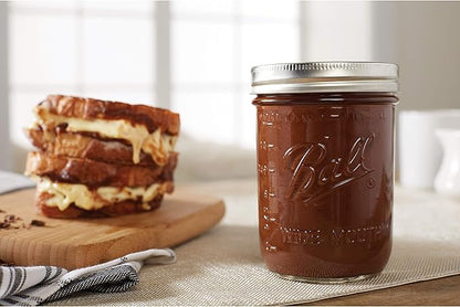 Ball Wide Mouth Pint 16-Ounce Glass Mason Jar with Lids and Bands, 12-Count