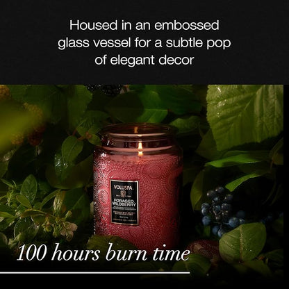 Voluspa Foraged Wildberry Soy Wax Jar Candle - 18 Oz, Spring-Summer