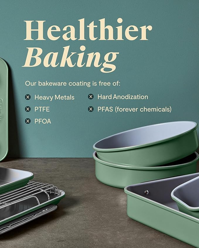 Caraway Non-Stick Ceramic Medium Baking Sheet - Naturally Slick Ceramic Coating - Non-Toxic, PTFE & PFOA Free - Perfect for Baking, Roasting, and More - Medium (15" x 10") - Perracotta