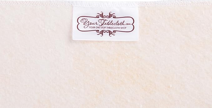 Yourtablecloth Heavy Duty Vinyl Round Fitted Tablecloth (Table Cover) with Flannel Backing Vibrant Colors Elasticized Tablecloth Great for Indoor and Outdoor Dining and Playing Cards 48” Rust Print