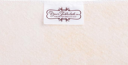 Yourtablecloth Heavy Duty Vinyl Rectangle or Square Tablecloth – 6 Gauge Heavy Duty Tablecloth – Flannel Backed – Wipeable Tablecloth with Vivid Colors & Many Sizes 52 x 90 White